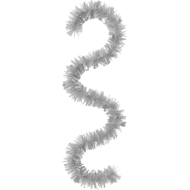 GUIRLANDE DE NOËL MAT MOTIF CŒUR ARGENT 9 CM X 5 PLY