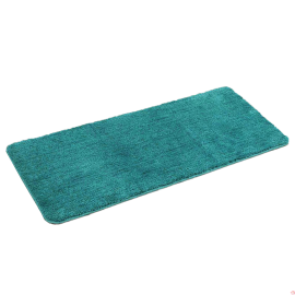 TAPIS MICROFIBRE DOUBLE VASQUE 50 X 120 CM - BLEU CAN