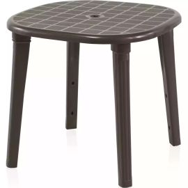 TABLE DE JARDIN CARRÉE WENGUÉ EN RÉSINE 80X80 CM POUR EXTÉRIEUR CANCÚN SP BERNER