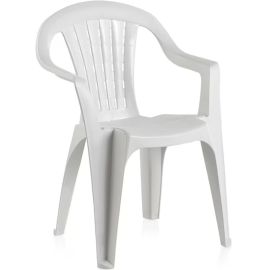 CHAISE D’EXTÉRIEUR ET INTÉRIEUR AMBASSADOR EN POLYPROPYLÈNE BLANCHE EMPILABLE
