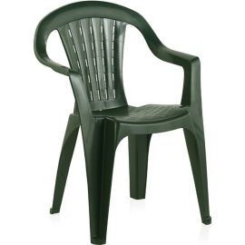 CHAISE D’EXTÉRIEUR ET INTÉRIEUR AMBASSADOR EN POLYPROPYLÈNE VERTE EMPILABLE AVEC DOSSIER HAUT