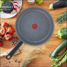 POÊLE À FRIRE 28 CM EN ALUMINIUM AVEC REVÊTEMENT ANTIADHÉSIF MINÉRAL ET INDICATEUR DE TEMPÉRATURE TEFAL COOK NATURAL
