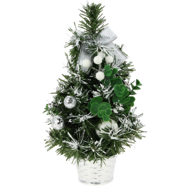 SAPIN DE TABLE DE NOËL COLORIS BLANC HAUTEUR 30 CENTIMÈTRES