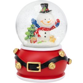 BOULE DE NEIGE BONHOMME DE NEIGE EN RÉSINE 5.2 X 5.6 X 6.8 CM