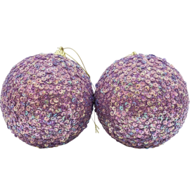 BOULE DE NOËL GLITTER IRIS DIAMÈTRE 10 CM LOT DE 2 PIÈCES