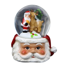 BOULE DE NEIGE EN SOCLE PÈRE NOËL 6X5X7 CM