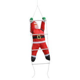 PÈRE NOËL GRIMPEUR SUR ÉCHELLE 60 CM