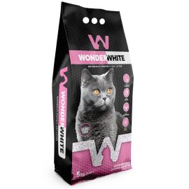 LITIÈRE BLANCHE WONDER WHITE 5 KG POUR CHAT AVEC PARFUM BABY POWDER