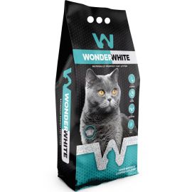 LITIÈRE BLANCHE WONDER WHITE 10 KG POUR CHAT PARFUM SAVON
