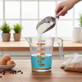 BROC DOSEUR DE MESURE TRANSPARENT EN PLASTIQUE 500 ML AVEC GRADUATION POUR CUISINE