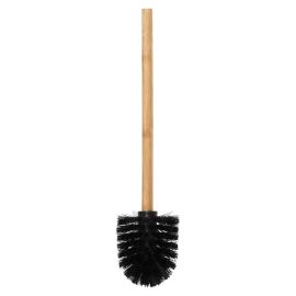 BROSSE WC NOIRE AVEC MANCHE EN BAMBOU