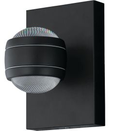 APPLIQUE MURALE LED 2 LUMIÈRES NOIR SESIMBA EGLO