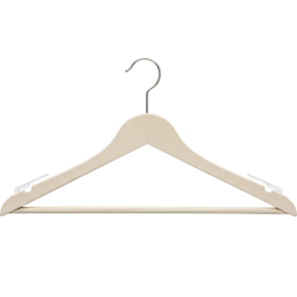 CINTRE EN BOIS AVEC CROCHET TRANSPARENT