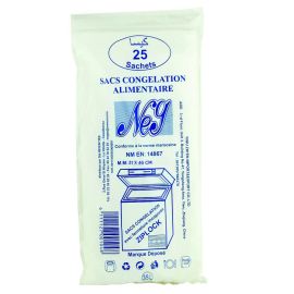 25 SACS DE CONGÉLATION NEG 31X46 CM AVEC ZIP