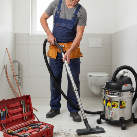 ASPIRATEUR EAU ET POUSSIÈRE AVEC FONCTION SOUFFLEUR 1200 W CUVE EN ACIER INOXYDABLE 20 L COMET