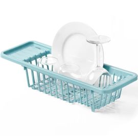 ÉGOUTTOIR À VAISSELLE EN PLASTIQUE 45,5X16,3X10 CM VERT CLAIR BASIC