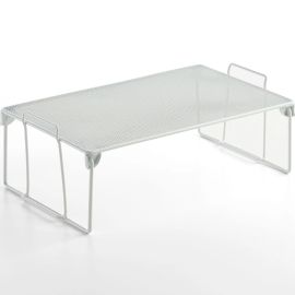 ÉTAGÈRE DE RANGEMENT EMPILABLE ET PLIABLE RAYEN BLANCHE 41X25,5X15 CM