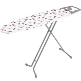 TABLE À REPASSER RÉGLABLE AVEC HOUSSE À POIS 112X35 CM RAYEN