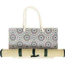 SAC DE PLAGE AVEC NATTE INTÉGRÉE 50X30 CM