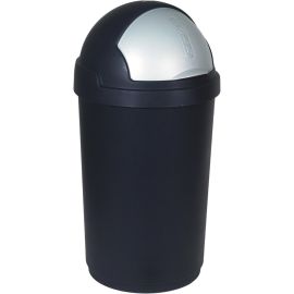 POUBELLE ROLL-TOP 50 LITRES BLEUE ET NOIRE EN PLASTIQUE CURVER