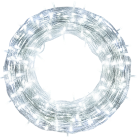 GUIRLANDE LED RIDEAU BLANC FROID 3 X 3 MÈTRES TRANSPARENTE DIAMANTLED