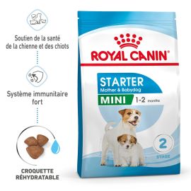 CROQUETTES POUR CHIENNE ET CHIOTS PETITE RACE MINI STARTER MOTHER AND BABYDOG 4 KILOGRAMMES ROYAL CANIN