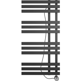 SÈCHE-SERVIETTE ÉLECTRIQUE VERONA 1000X500 NOIR AVEC THERMOSTAT ET PROTECTION IP44