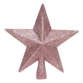 CIMIER ÉTOILE PAILLETÉE ROSE 20 CM
