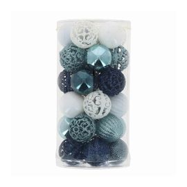 BOULES DE NOEL ARABESQUE X30PCS -D4CM NOEL LAPONIE