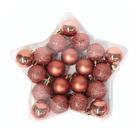 BOULES DE NOEL 3CM X20 PCS NOEL EN ROSE