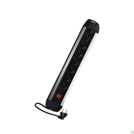 BLOC MULTIPRISES 8 PRISES 2P+T 3M ALUMINIUM INGELEC