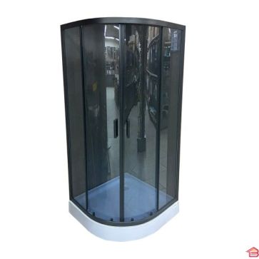 CABINE DE DOUCHE ZGL ANGLE NOIRE 80X80X195 CM