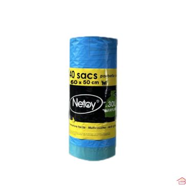 40 SACS POUBELLE NETOY 30 L