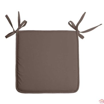 GALETTE DE CHAISE TAUPE 38X30 CM