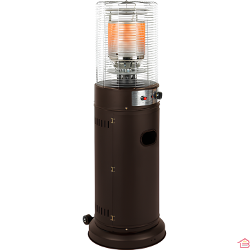 CHAUFFE TERRASSE À GAZ MARRON 13 KW AVEC ROULETTES ET SÉCURITÉ FSD-D M