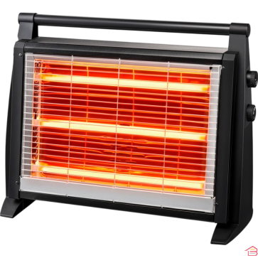 CHAUFFAGE HALOGÈNE ÉLECTRIQUE 1800 WATTS À TROIS TUBES QUARTZ ROYAL