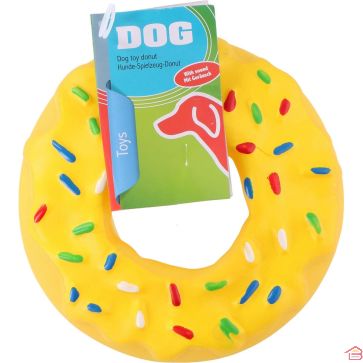 JOUET POUR CHIEN EN FORME DE DONUT AVEC SON