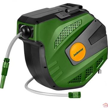 ENROULEUR AUTOMATIQUE DE TUYAU D’ARROSAGE 15 MÈTRES AVEC TUYAU PVC 1/2 POUCE JADEVER