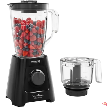 BLENDER MOULINEX BLENDFORCE PLUS AVEC HACHOIR EXTRA LARGE 600 WATTS 2 LITRES NOIR