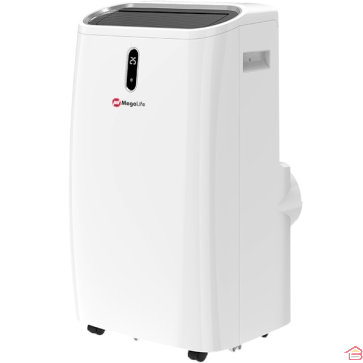 CLIMATISEUR MOBILE RÉVERSIBLE 16000 BTU AVEC TÉLÉCOMMANDE ET ROULETTES MEGALIFE