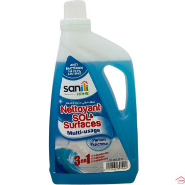 NETTOYANT SOLS PARFUM FRAÎCHEUR 1 LITRE MULTI USAGES DÉSINFECTANT DÉSODORISANT ANTIBACTÉRIEN