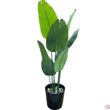 PLANTE DÉCORATIVE BANANIÈRE ARTIFICIELLE HAUTEUR 1,50 MÈTRE AVEC POT