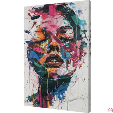 TABLEAU IMPRIMÉ VISAGE SUR TOILE ARTISTIQUE PREMIUM L60 X H90 CM
