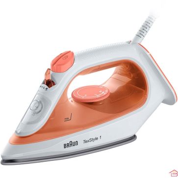 FER À REPASSER VAPEUR 1900 W ORANGE ET BLANC BRAUN TEXSTYLE