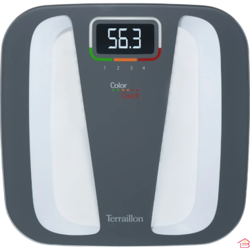 PÈSE PERSONNE ÉLECTRONIQUE TERRAILLON COLOR COACH QUATTRO AVEC ÉCRAN LCD RÉTROÉCLAIRÉ CAPACITÉ 160 KG