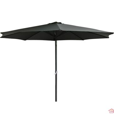 PARASOL DE JARDIN DIAMÈTRE 3 MÈTRES ANTHRACITE EN ALUMINIUM AVEC MANIVELLE ET PROTECTION UV 50