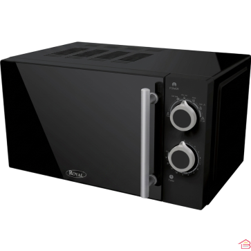 FOUR À MICRO-ONDES NOIR 20 LITRES 700 WATTS AVEC FONCTIONS CUISSON DÉCONGÉLATION ET GRILL ROYAL