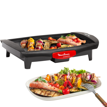 PLANCHA ÉLECTRIQUE COMPACTE 1800 W AVEC THERMOSTAT RÉGLABLE ET REVÊTEMENT ANTIADHÉSIF