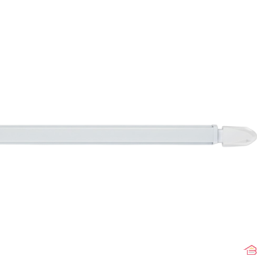 LOT DE 2 TRINGLE EXTENSIBLE RONDE EN ACIER BLANC 60 À 80 CM