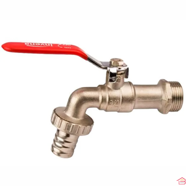 ROBINET D'ARROSAGE 1/2" 198 REMER + POIGNEE ROUGE REMER